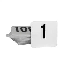 Flat Plastic Table Numbers - Set of 1-100