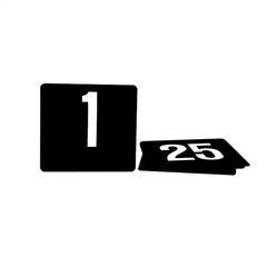 Table Numbers 1-100 White on Black