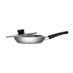 Chef Inox Club Frypan with Lid Stainless Steel Bakelite Handle 240x50mm