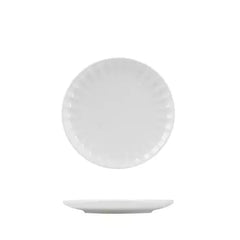 SNOW SCALLOPED ROUND PLATE -205mm