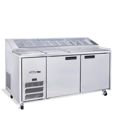 Williams Jade Double Door Stainless Steel Pizza and Salad Prep Fridge