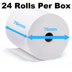 Thermal Single Ply Bond Docket Rolls 76x76 Box 24 Rolls
