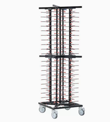 Mobile plate rack 80pan 610x610x1780mm