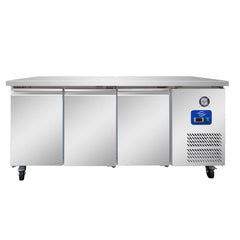 Norsk GN Workbench Fridge 3 Solid Doors 465Ltr