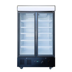 Norsk 1079L Double Glass Door Display Freezer