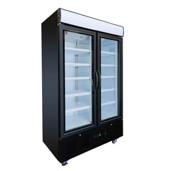 Norsk 1079L Double Glass Door Display Freezer
