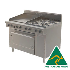 Goldstein 4 Burners with 610mm Wide Griddle Gas Oven Range