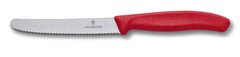 Steak & Tomato Knife, Wavy Edge 11cm - Red