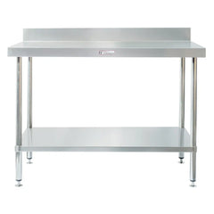 Simply Stainless Workbench with Splashback 600mm Deep