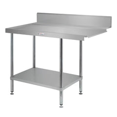 Simply Stainless Dishwasher Outlet Bench with Splashback 700mm Deep