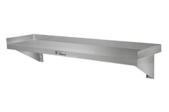 Simply Stainless Solid Wall Shelves 2400mm Wide