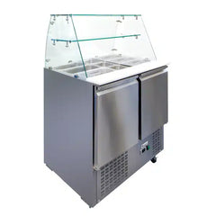 Thermocool Salad Prep Fridge High Glass Top and Sliding Glass 250L