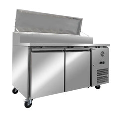 Thermocool SH2000/800 Salad Prep Fridge 8×1/3 Pan 2-door 390L 1510mm Wide