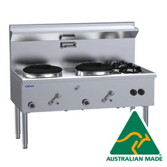 LUUS Waterless Wok 2 Chimney Burners + 2 Open Burners