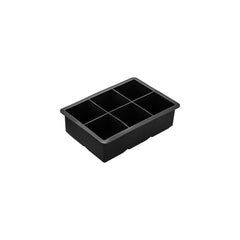 Zanzi Square Ice Cube Tray Silicone 6x51mm Black