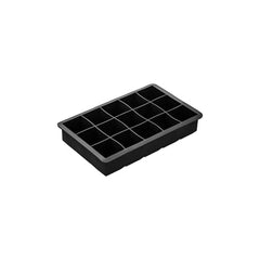 Zanzi Square Ice Cube Tray Silicone 15x36mm Black
