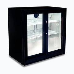 Back Bar Fridge - 190L - 2 Doors - Sliding