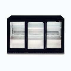 Back Bar Fridge - 307L - 3 Doors - Sliding