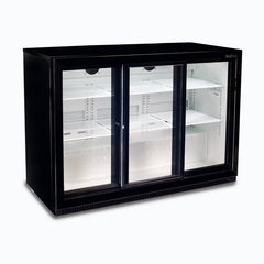 Back Bar Fridge - 307L - 3 Doors - Sliding