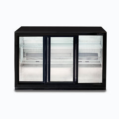 Back Bar Fridge - 307L - 3 Doors - Sliding
