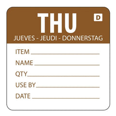 Prepared Thursday Label Dissolvable
