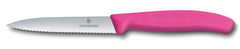 Paring Knife, Wavy Edge 10cm - Pink