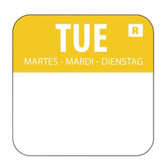 Hygiplas Removable Colour Coded Food Label Tuesday