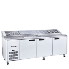 Williams Jade Triple Door White Pizza and Salad Prep Fridge