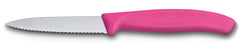 Paring Knife, Wavy Edge 8cm - Pink