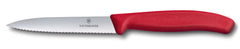 Paring Knife, Wavy Edge 10cm - Red